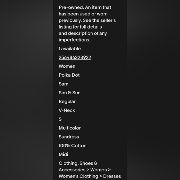 Sim‎ & Sam white with red and blue polka dot dress size Small - Picture 6 of 6